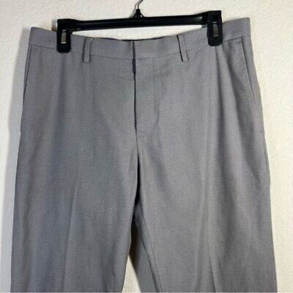 Banana Republic Mens Modern Slim Fit Chino Pants Gray Flat‎ Front Size 31x34 - Picture 2 of 7